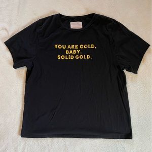 Ban.do Bando Black Solid Gold Tee sz XL